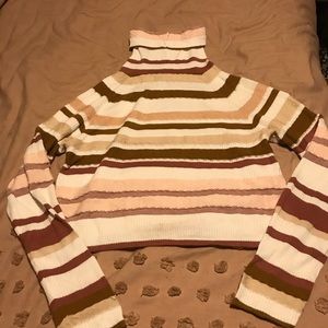 Crop turtleneck sweater